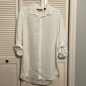 Men’s XLT white linen button up